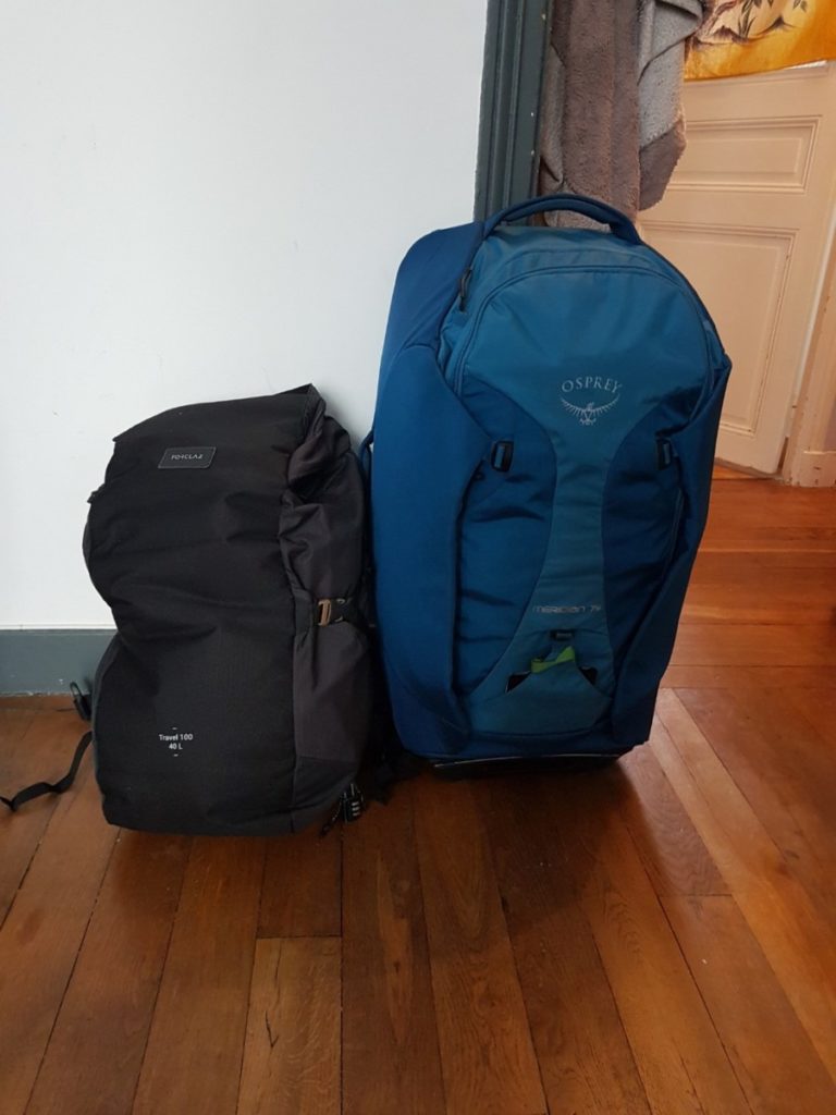 Mes affaires pour 6 mois ! Il est temps de partir !