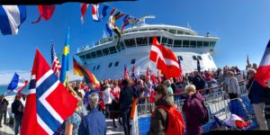 Celebrating on board