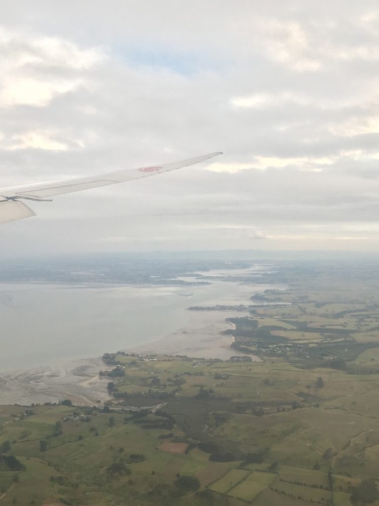 Landing in gray Auckland