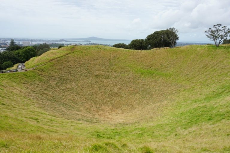 Mount Eden crater in Auckland